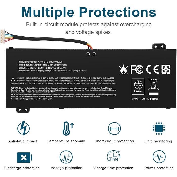 Batterie pour PC portable compatible Acer Nitro et Predator - 32% de remise