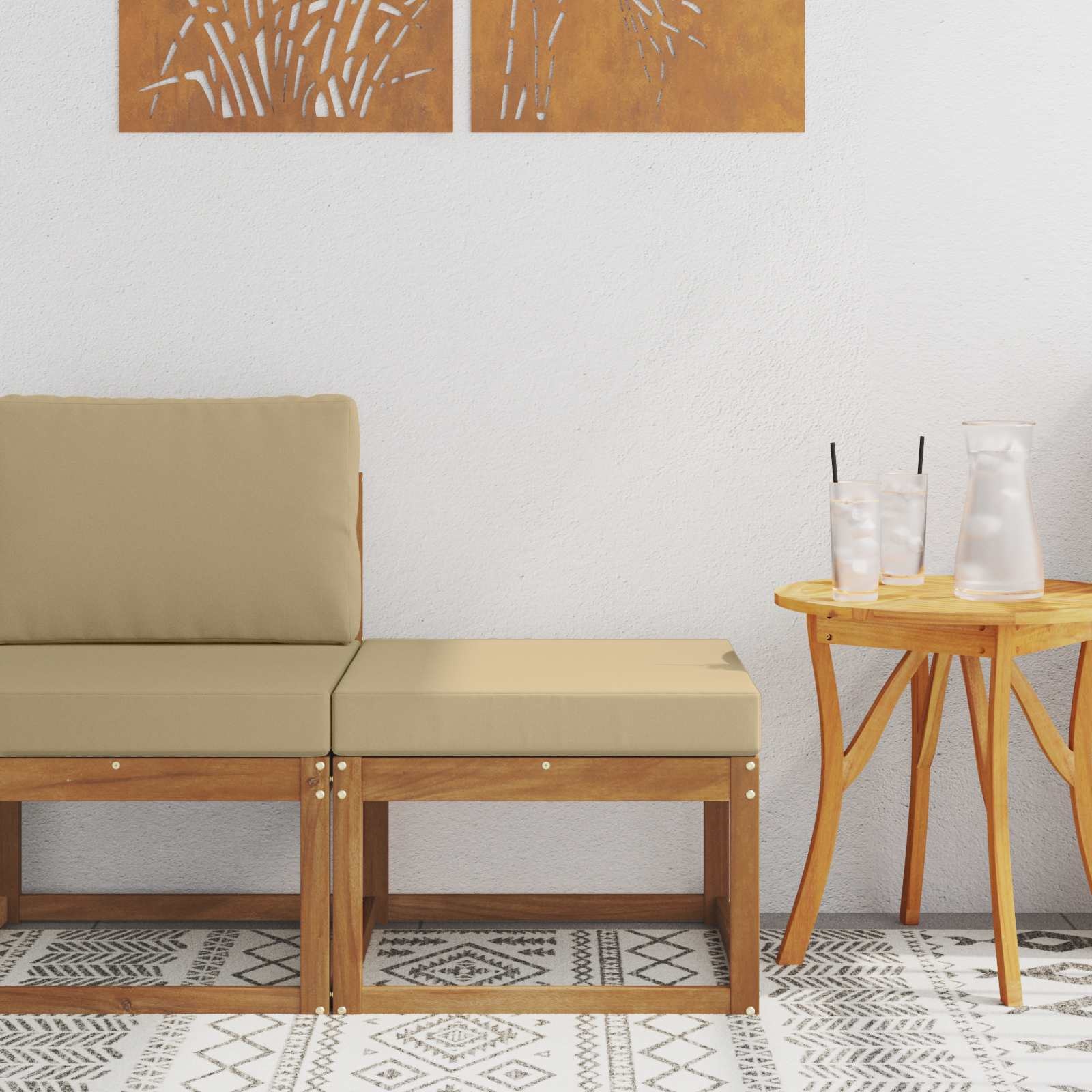 Repose-pieds de jardin en acacia massif - 34% de remise