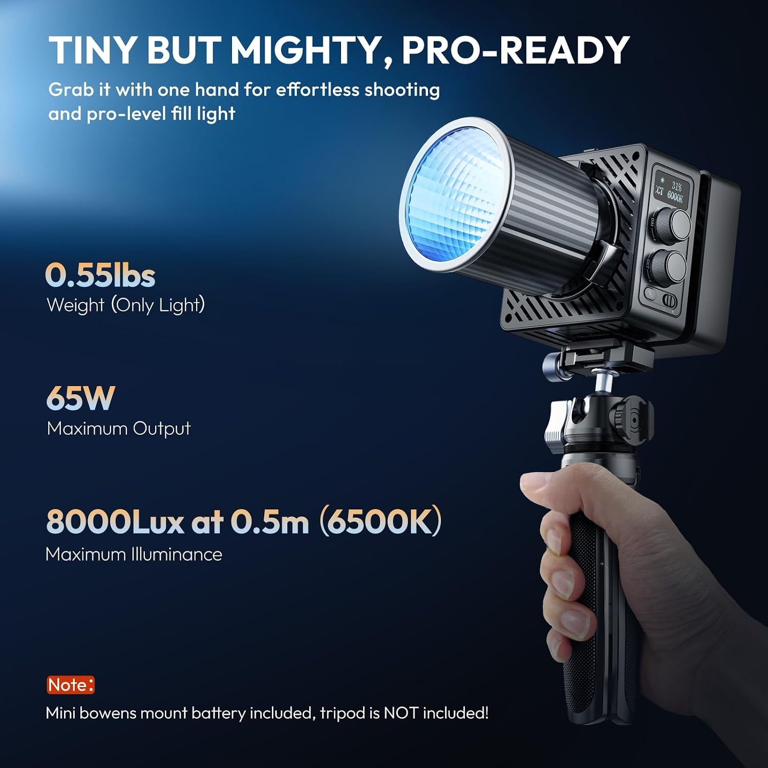 Projecteur LED 65W Portable Studio & Vidéo - 34% de remise