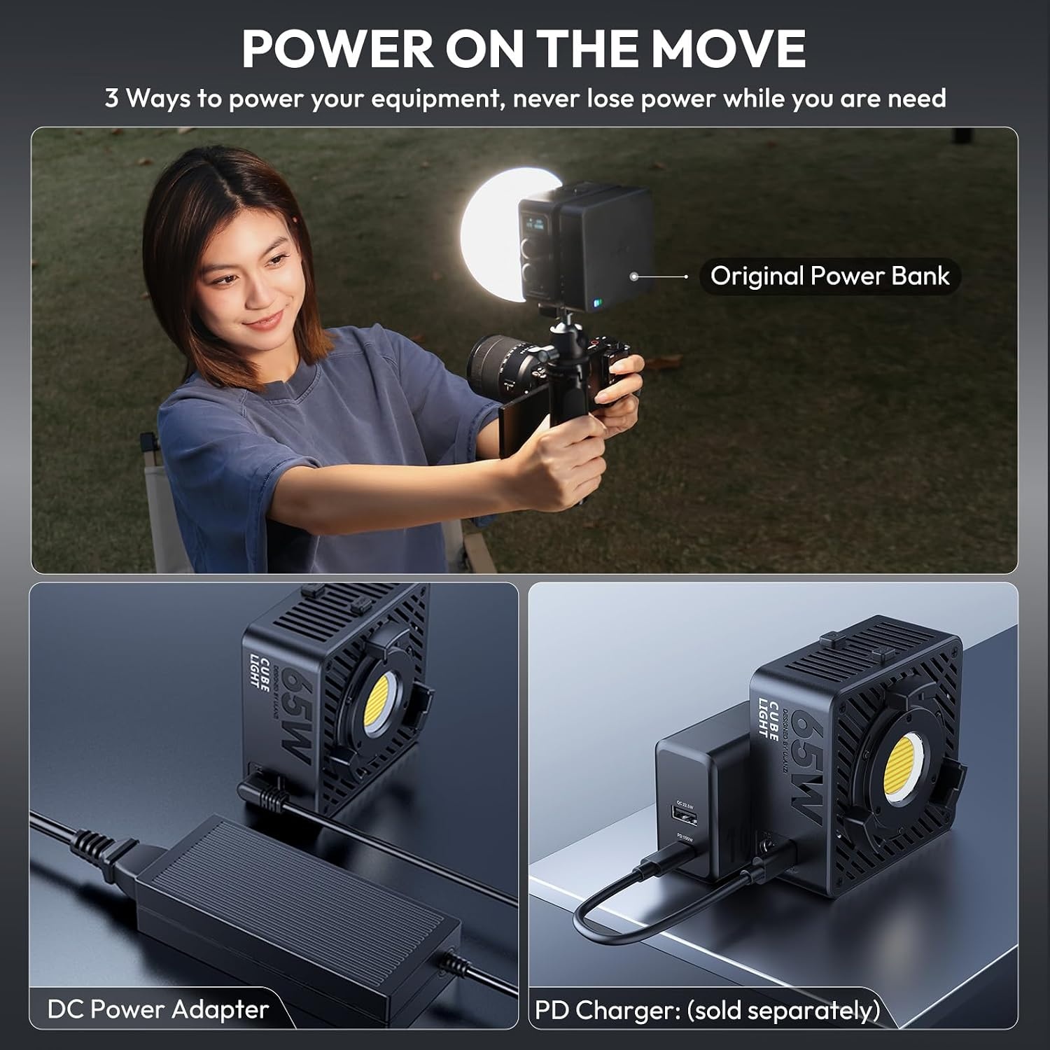 Projecteur LED 65W Portable Studio & Vidéo - 34% de remise