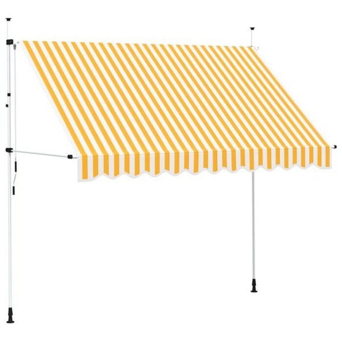 Auvent rétractable manuel 300 cm orange et blanc - 35% de remise