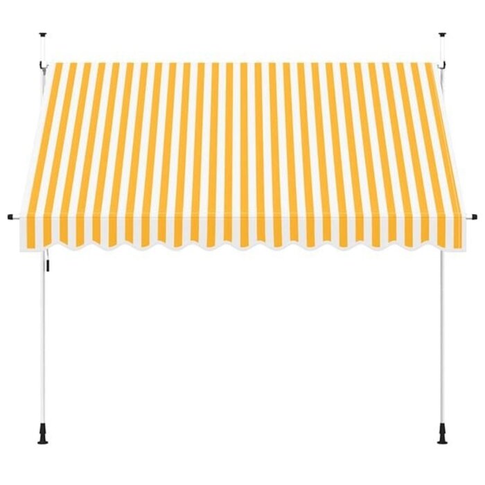 Auvent rétractable manuel 300 cm orange et blanc - 35% de remise