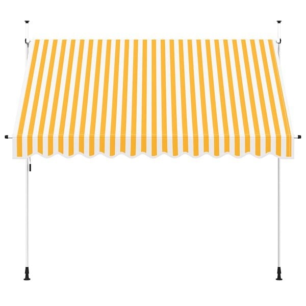 Auvent rétractable manuel 300 cm orange et blanc - 35% de remise