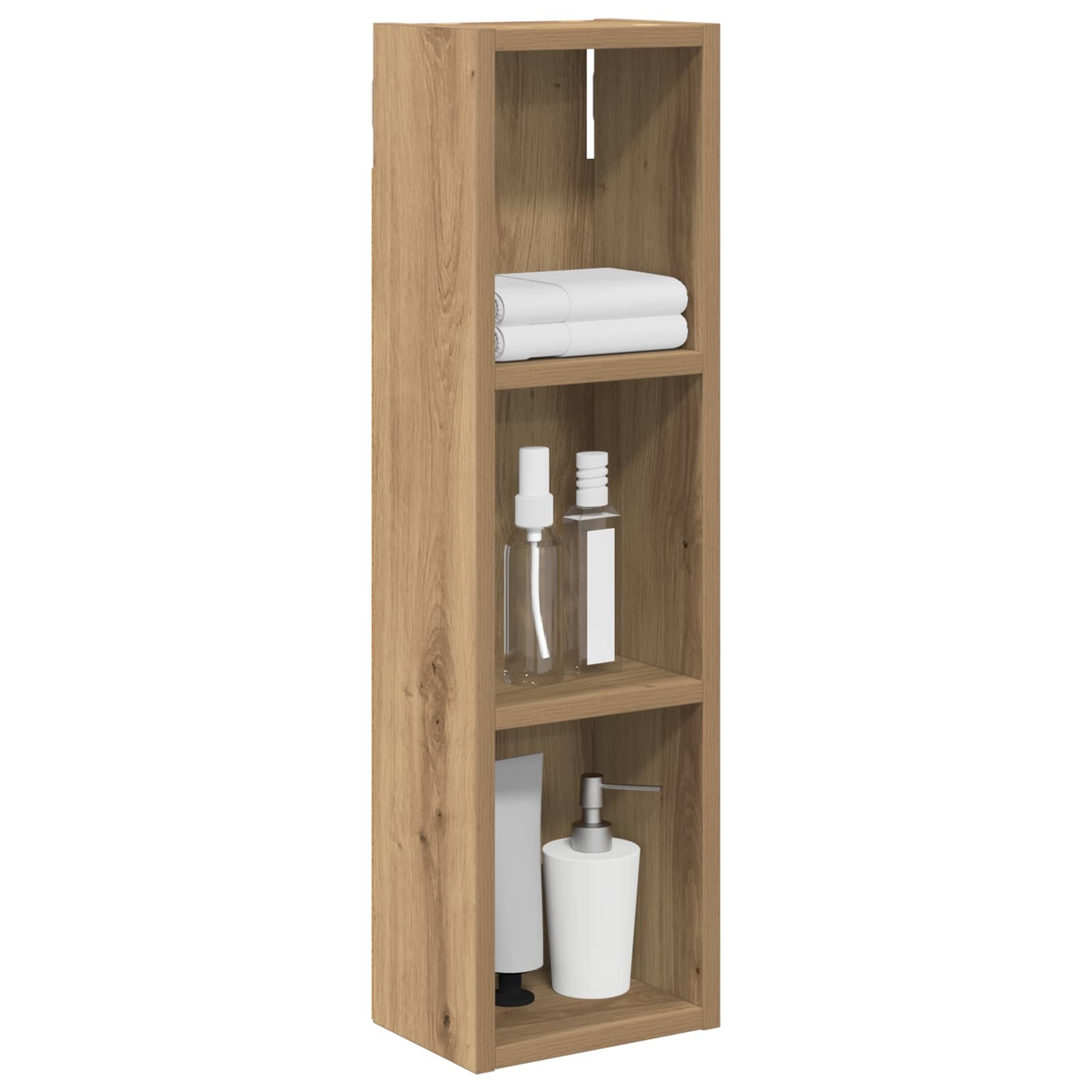 Armoire murale salle de bain chêne artisanal 20x70cm - 32% de remise