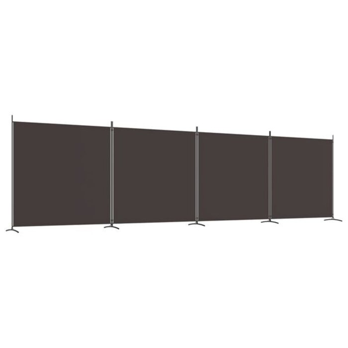Paravent 4 panneaux 698x180 cm Marron - 34% de remise