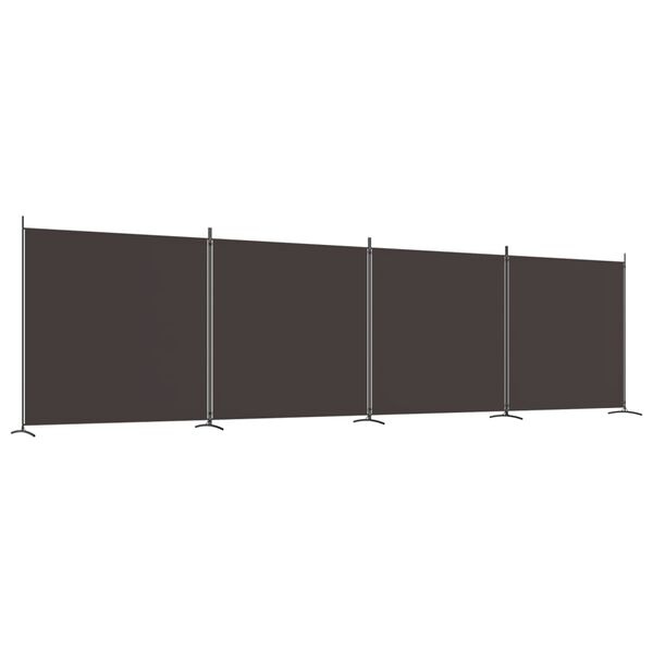 Paravent 4 panneaux 698x180 cm Marron - 34% de remise