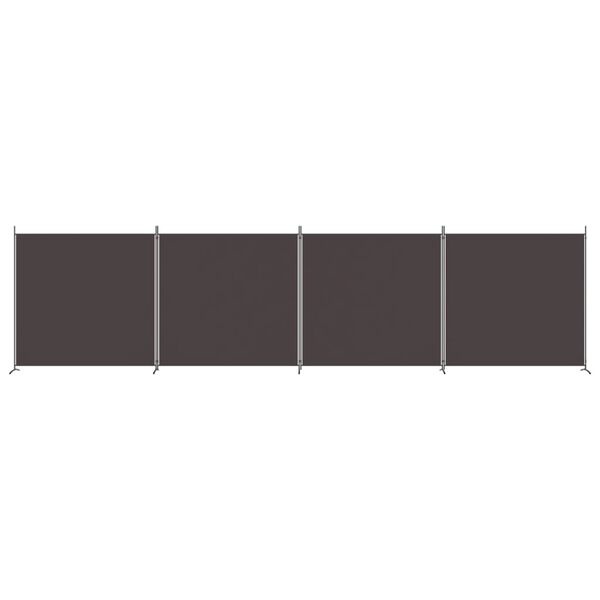 Paravent 4 panneaux 698x180 cm Marron - 34% de remise