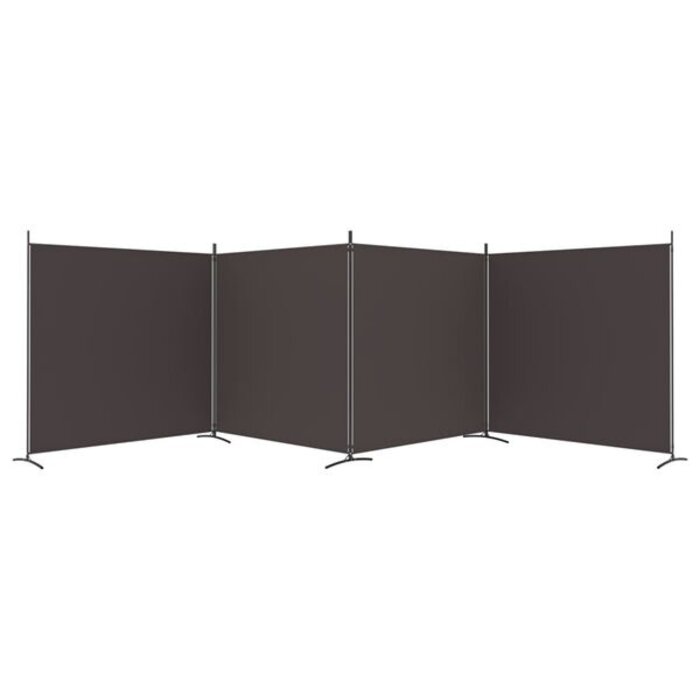Paravent 4 panneaux 698x180 cm Marron - 34% de remise