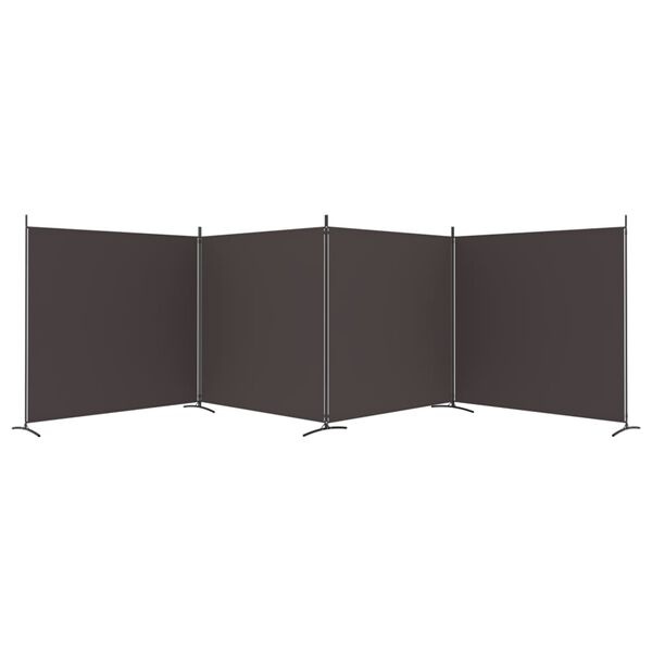 Paravent 4 panneaux 698x180 cm Marron - 34% de remise