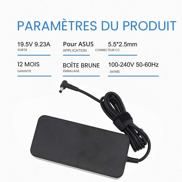 Chargeur PC Portable 180W 19.5V 9.23A - 28% de remise