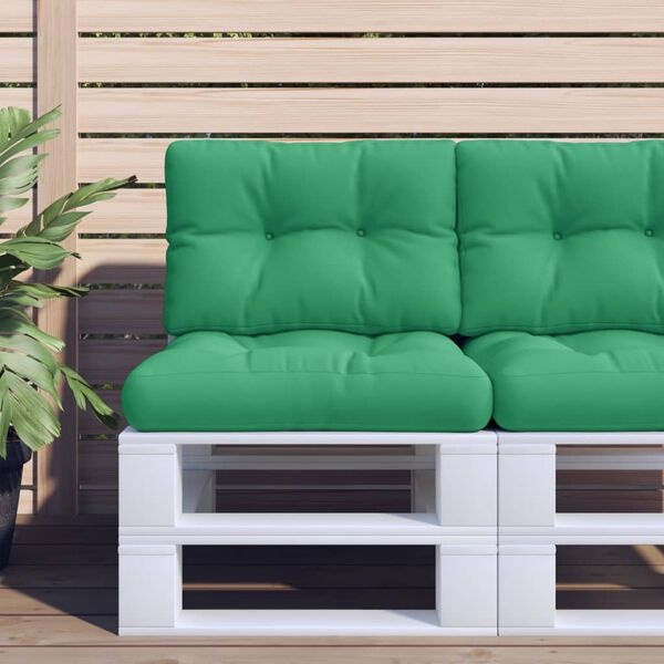 Lot de 2 coussins pour palette, vert, 60x60 cm - 33% de remise