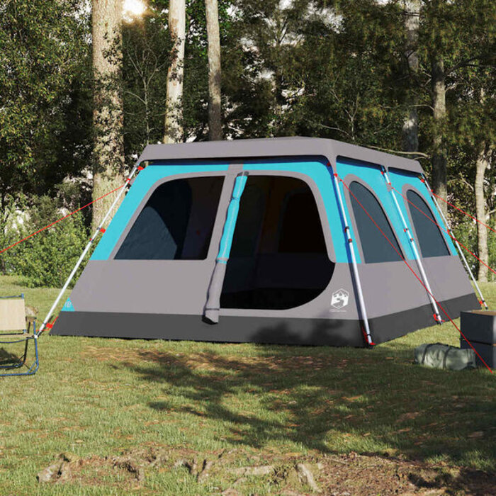 Tente familiale 8 personnes - Montage rapide - Bleu - 35% de remise
