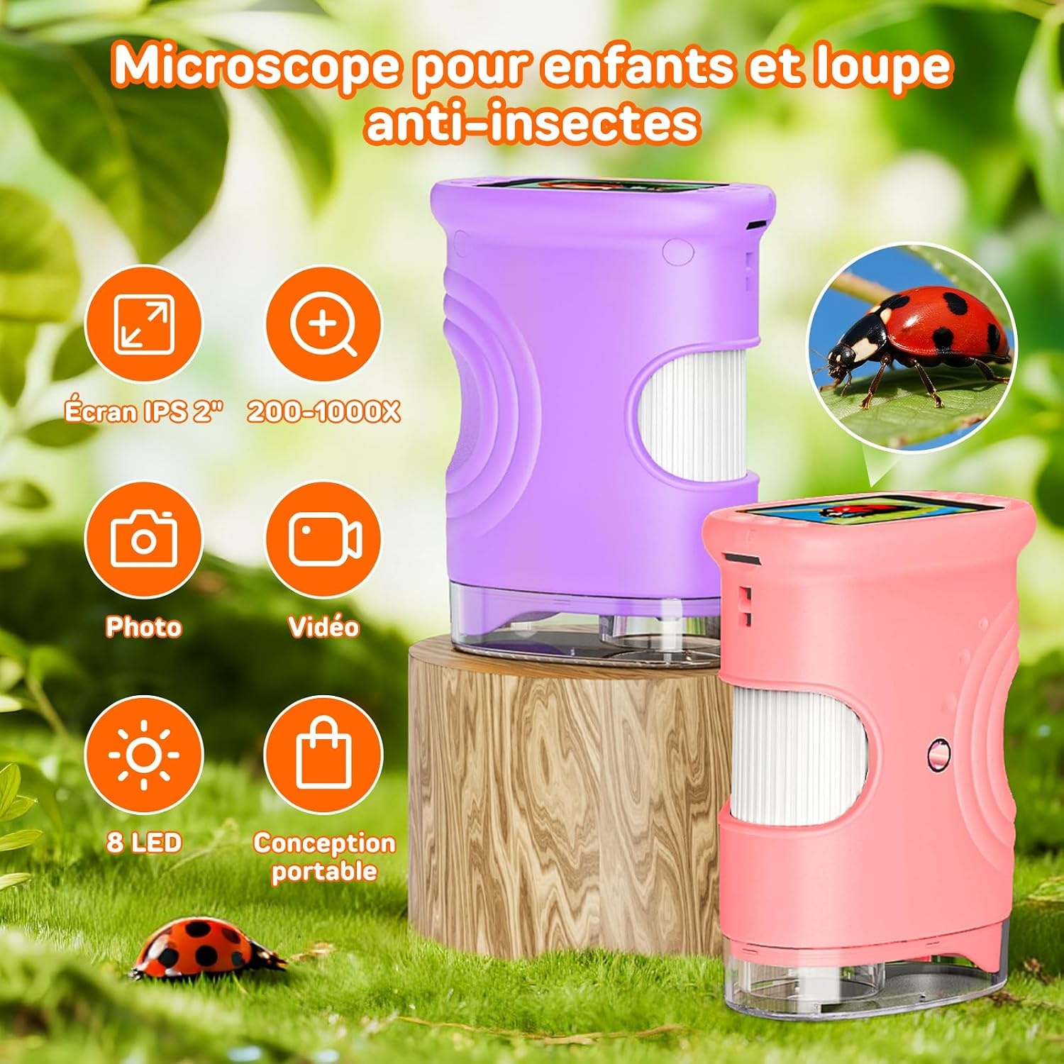 Microscope numérique de poche violet - 32% de remise - Pour enfants