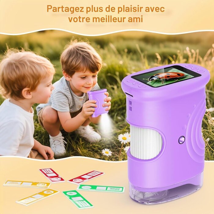 Microscope numérique de poche violet - 32% de remise - Pour enfants