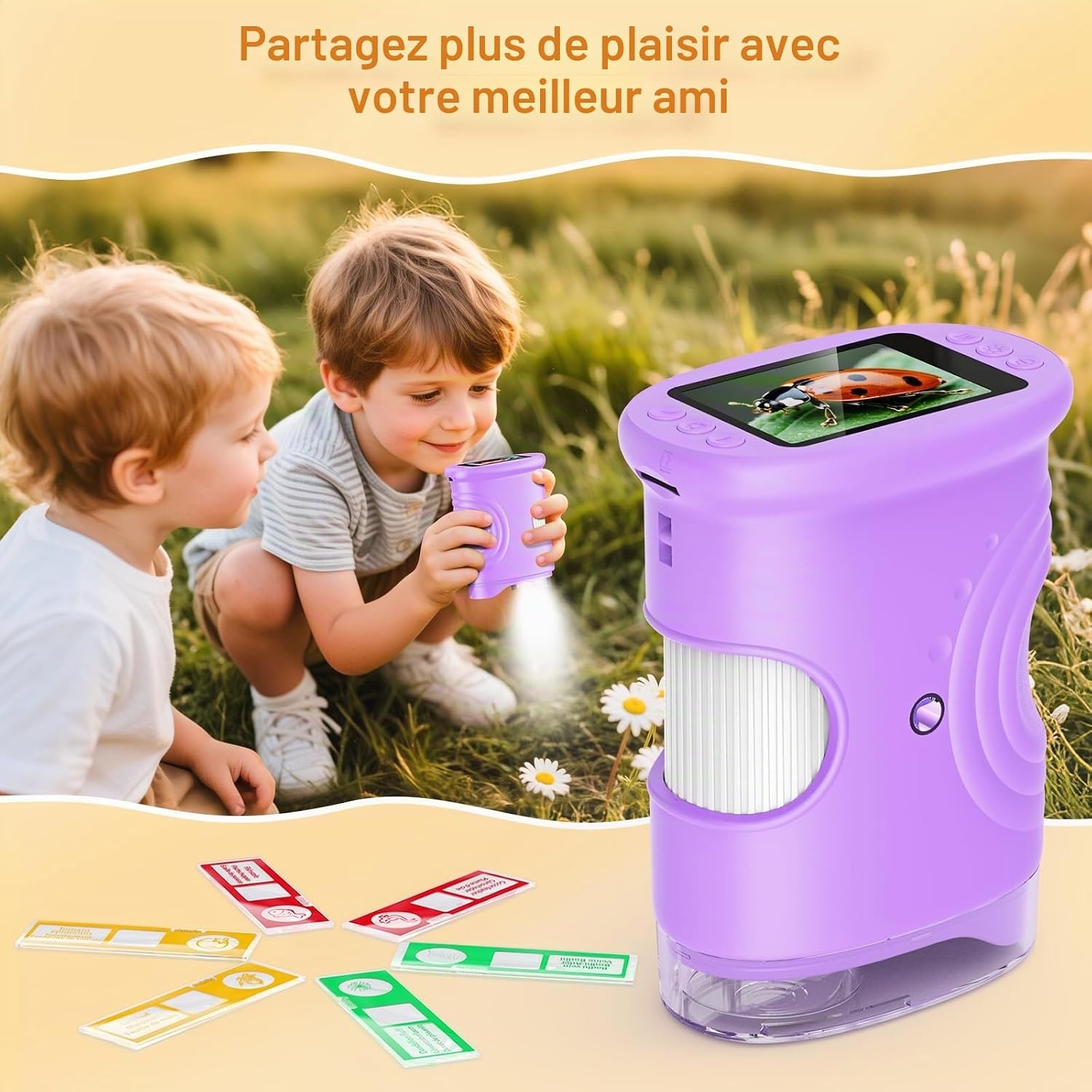 Microscope numérique de poche violet - 32% de remise - Pour enfants