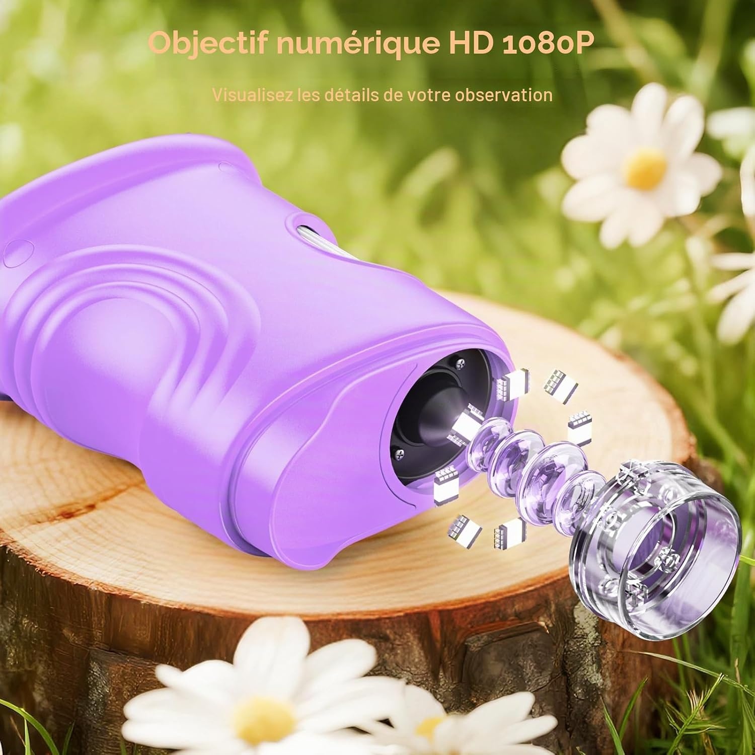 Microscope numérique de poche 1080P pour enfants - Violet - 32% de remise