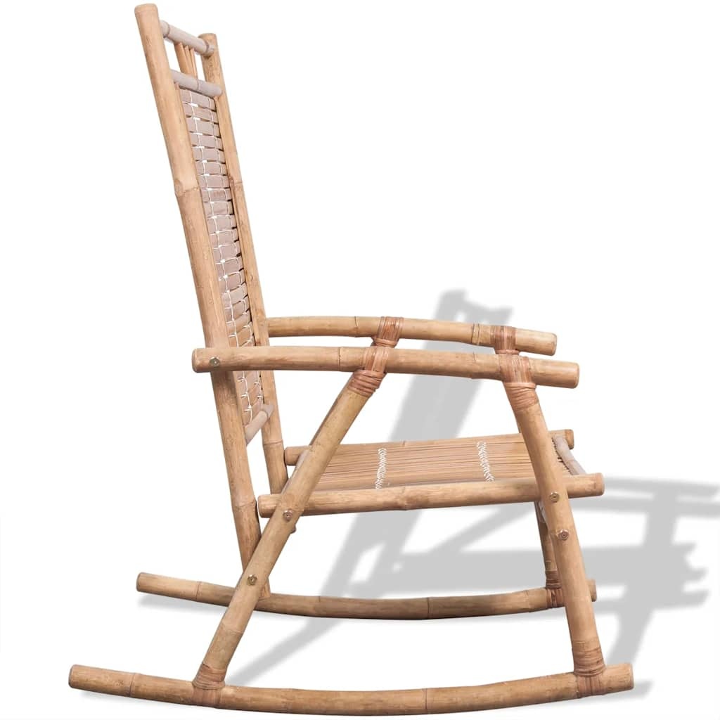 Fauteuil à bascule en bambou massif - 34% de remise