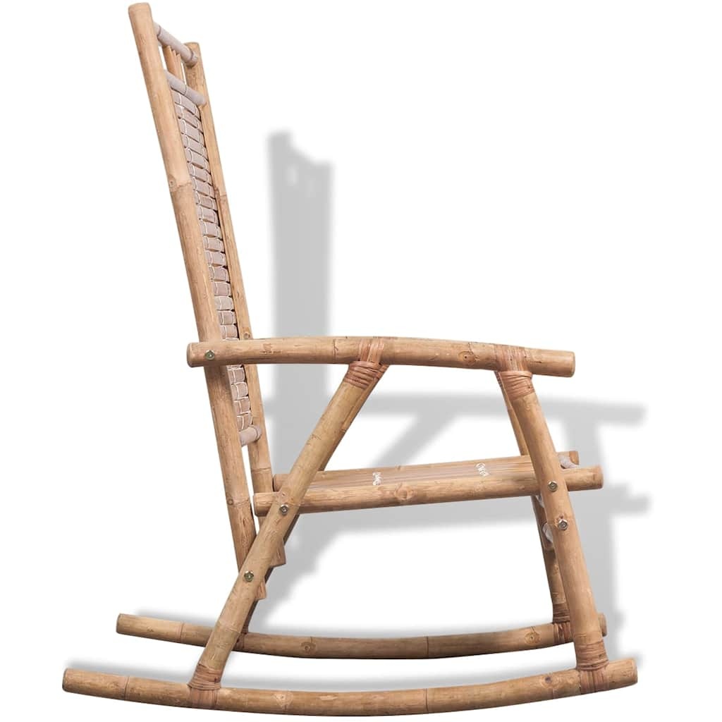 Fauteuil à bascule en bambou massif - 34% de remise