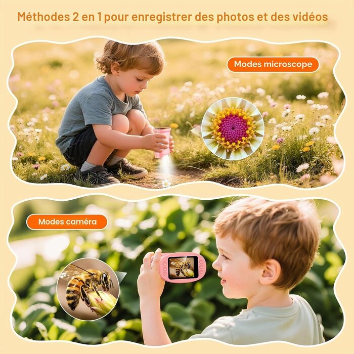 Microscope numérique de poche pour enfants, rose - 32% de remise