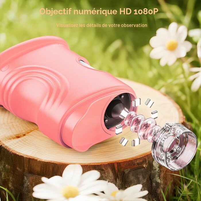 Microscope numérique de poche pour enfants, rose - 32% de remise