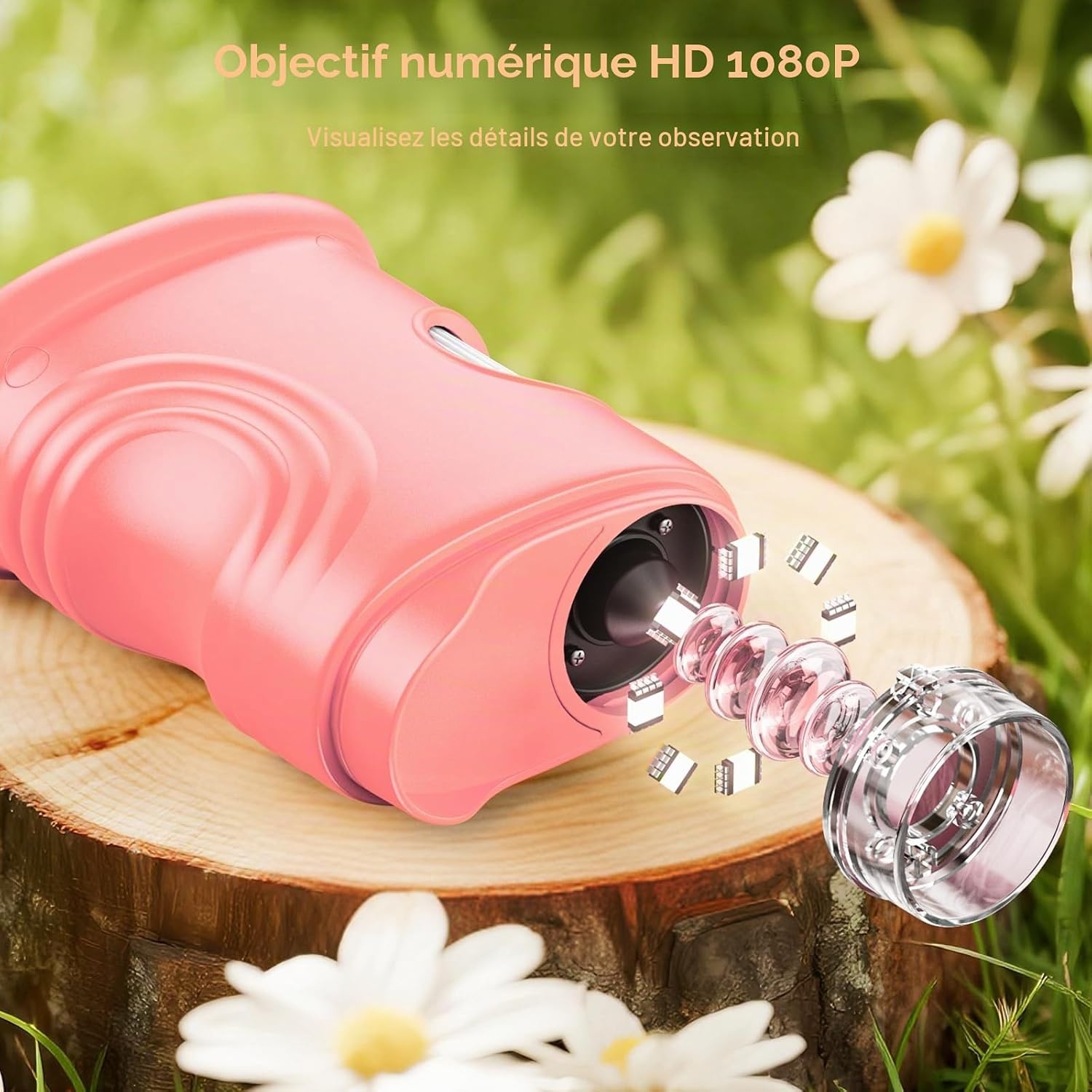 Microscope numérique de poche pour enfants, rose - 32% de remise