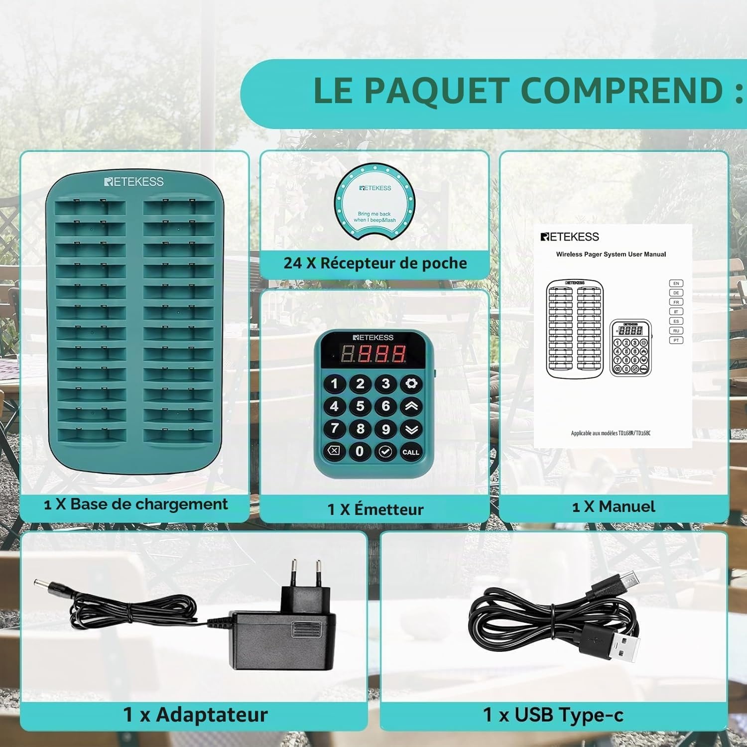 Système d'appel restaurant 24 bipeurs - Portée 400m - 35% de remise