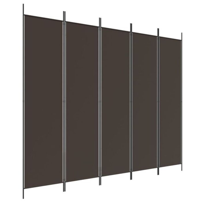 Paravent 5 panneaux 250x200 cm marron - 33% de remise