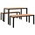 Ensemble de jardin 3 pièces Acier et WPC - 35% de remise
