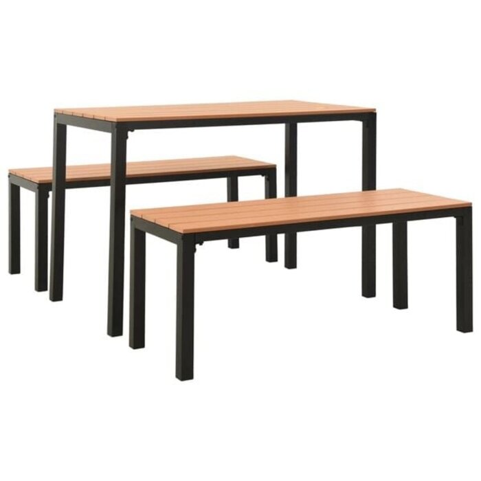 Ensemble de jardin 3 pièces Acier et WPC - 35% de remise