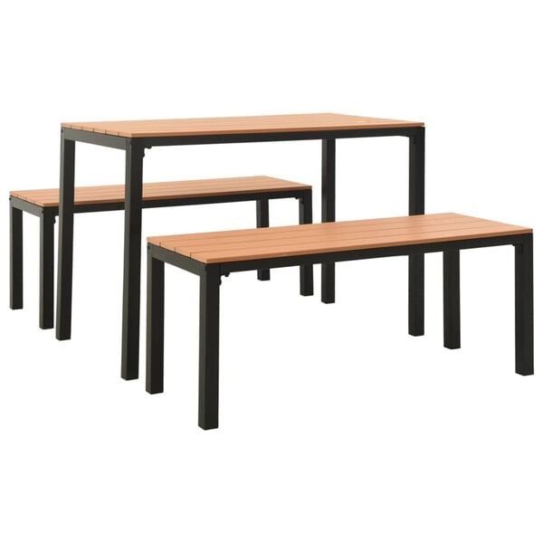 Ensemble de jardin 3 pièces Acier et WPC - 35% de remise