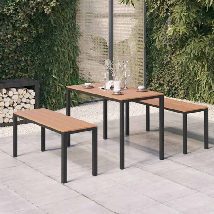 Ensemble de jardin 3 pièces Acier et WPC - 35% de remise