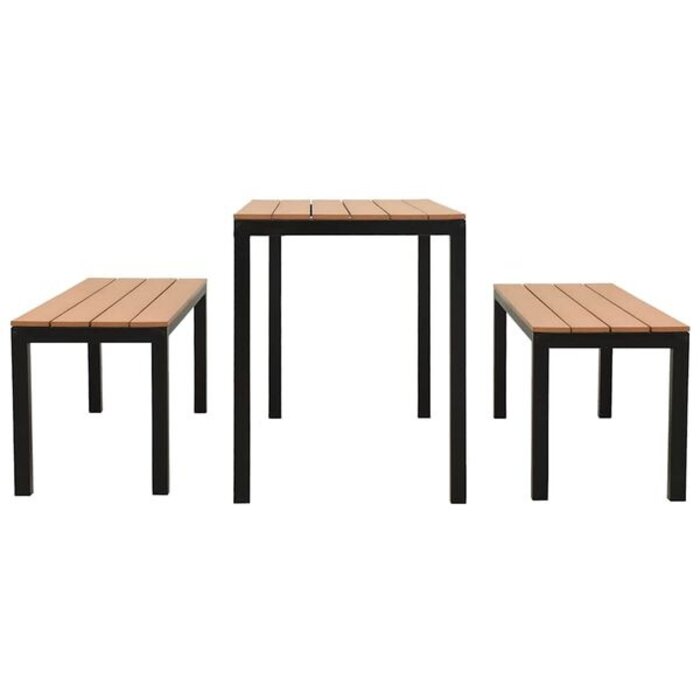 Ensemble de jardin 3 pièces Acier et WPC - 35% de remise