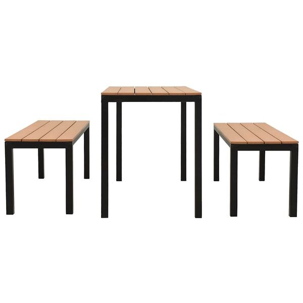 Ensemble de jardin 3 pièces Acier et WPC - 35% de remise
