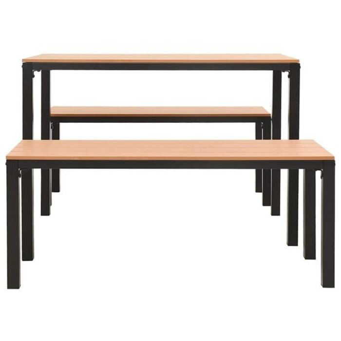 Ensemble de jardin 3 pièces Acier et WPC - 35% de remise