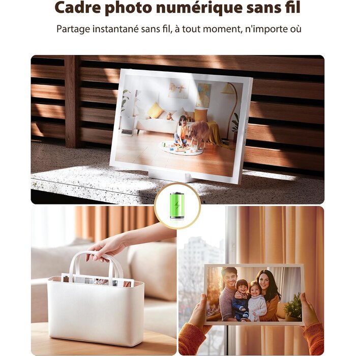 Cadre photo numérique WiFi 10,1 pouces tactile - 30% de remise