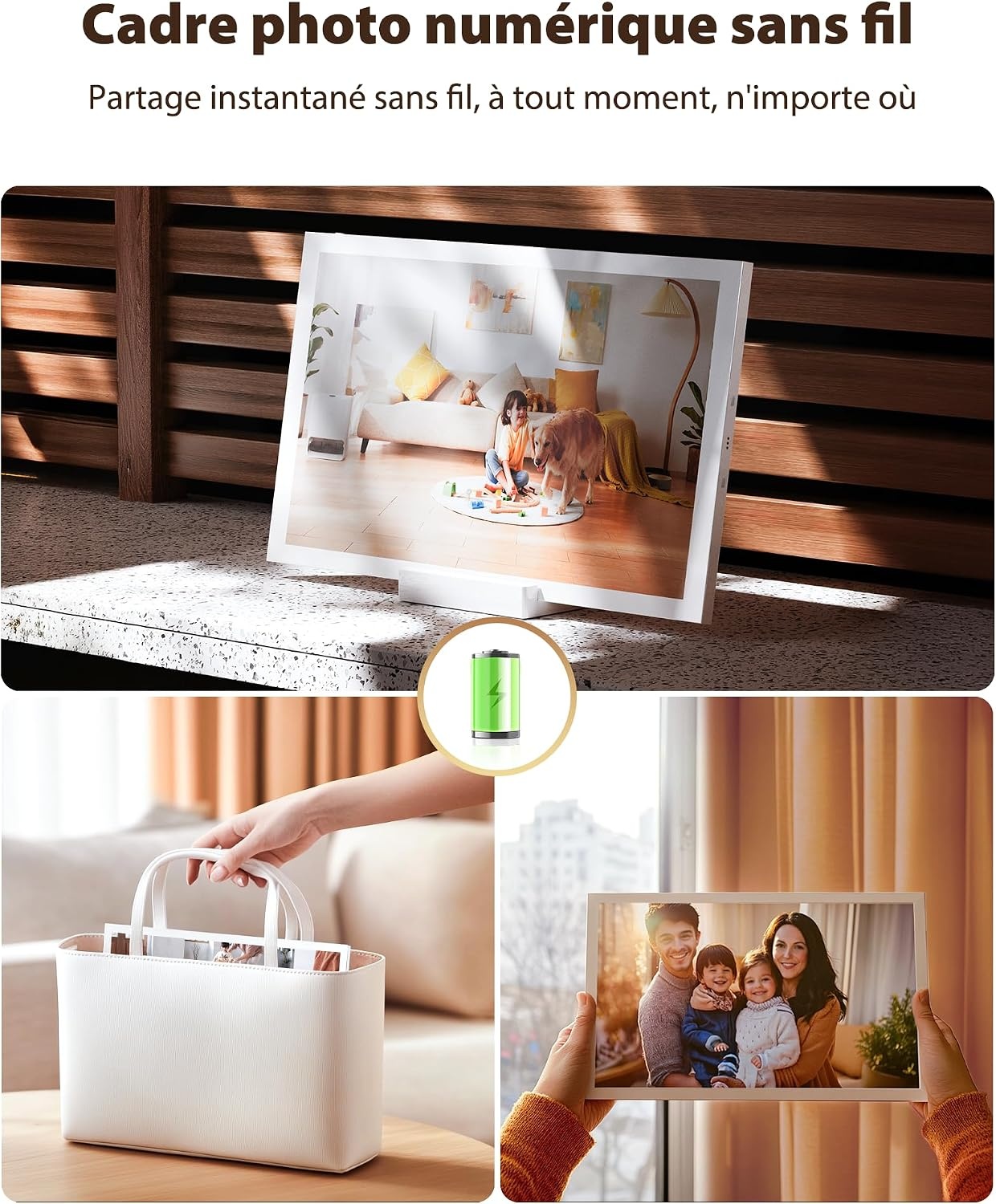 Cadre photo numérique WiFi 10,1 pouces tactile - 30% de remise
