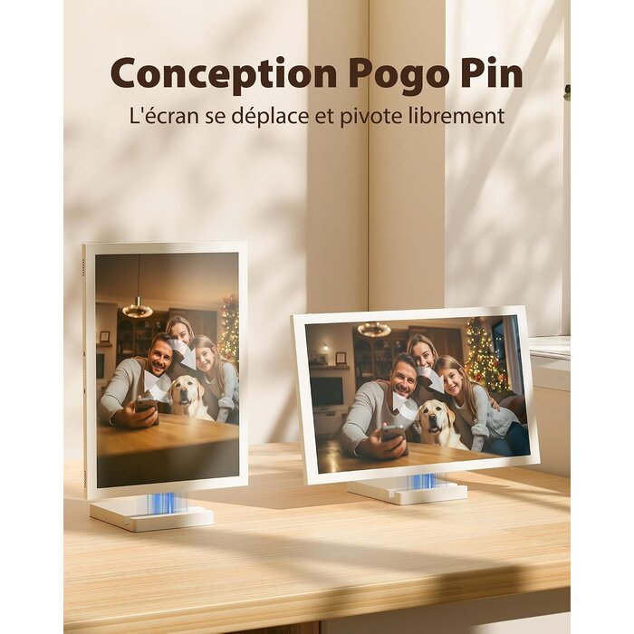 Cadre photo numérique WiFi 10,1 pouces tactile - 30% de remise