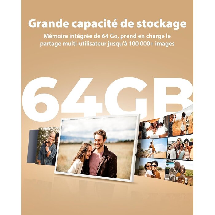 Cadre photo numérique WiFi 10,1 pouces tactile - 30% de remise
