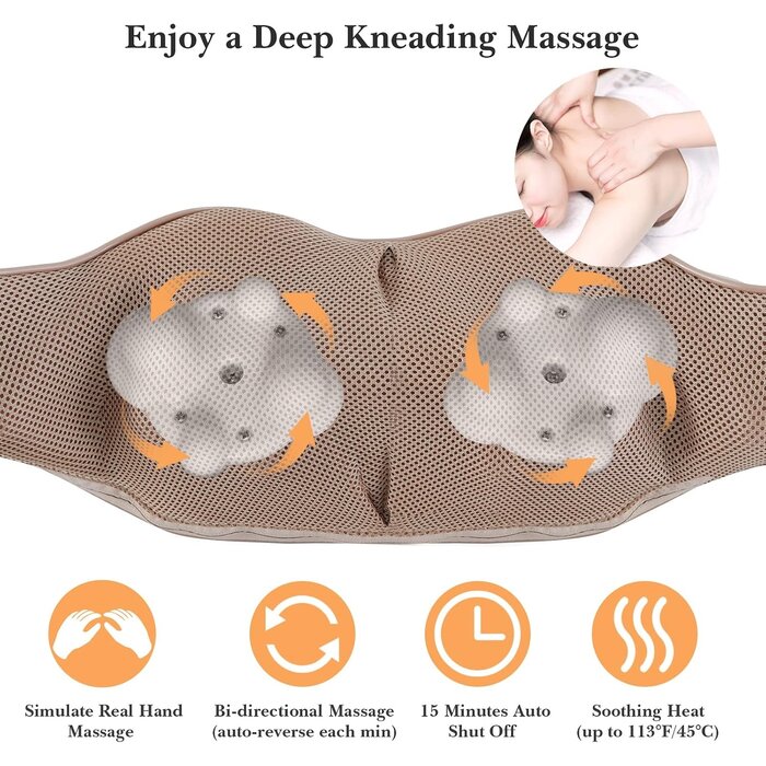 Appareil de massage Shiatsu électrique - 33% de remise sur cet article
