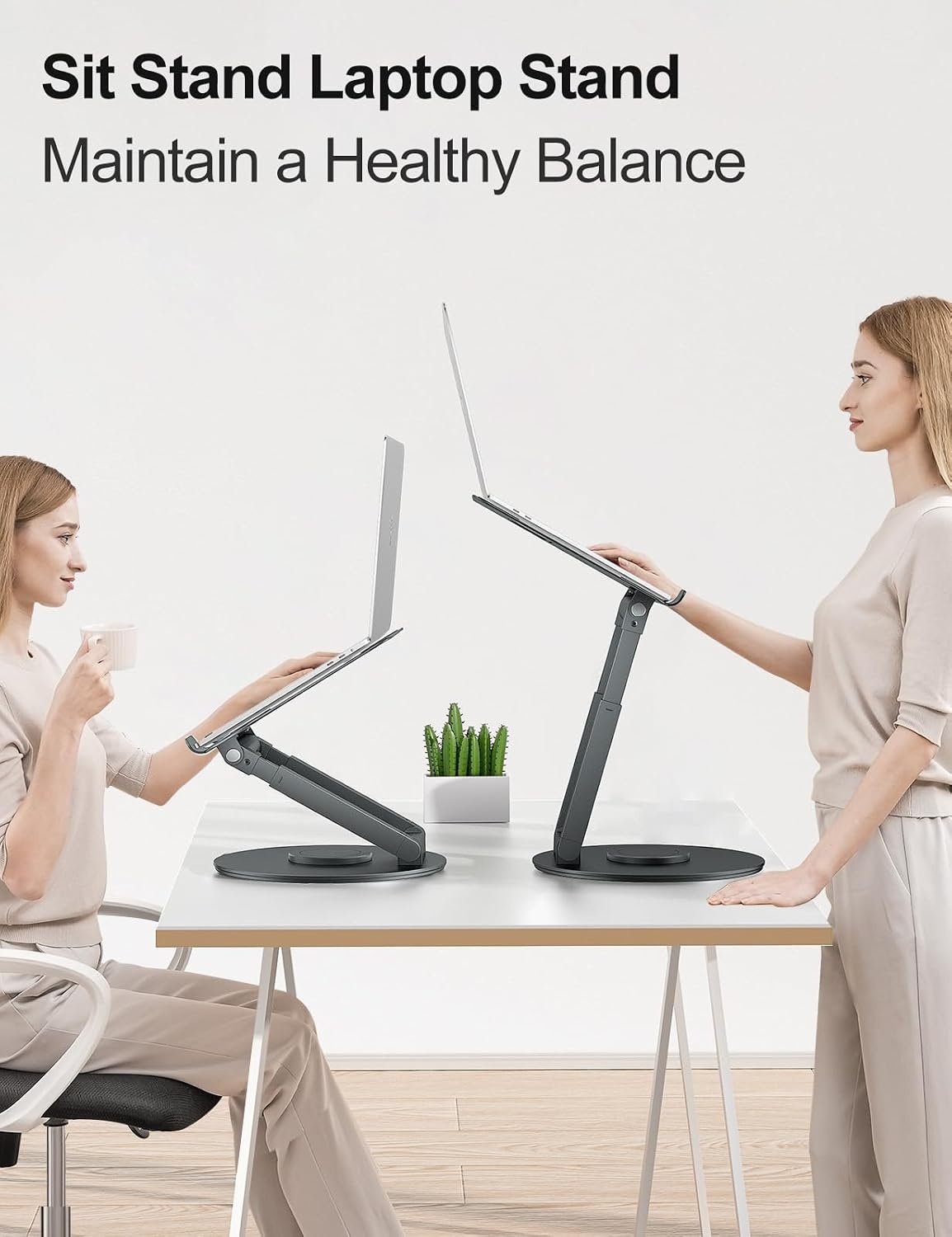 Support PC Ergonomique Pivotant 360° - Réglable Hauteur - 34% de remise