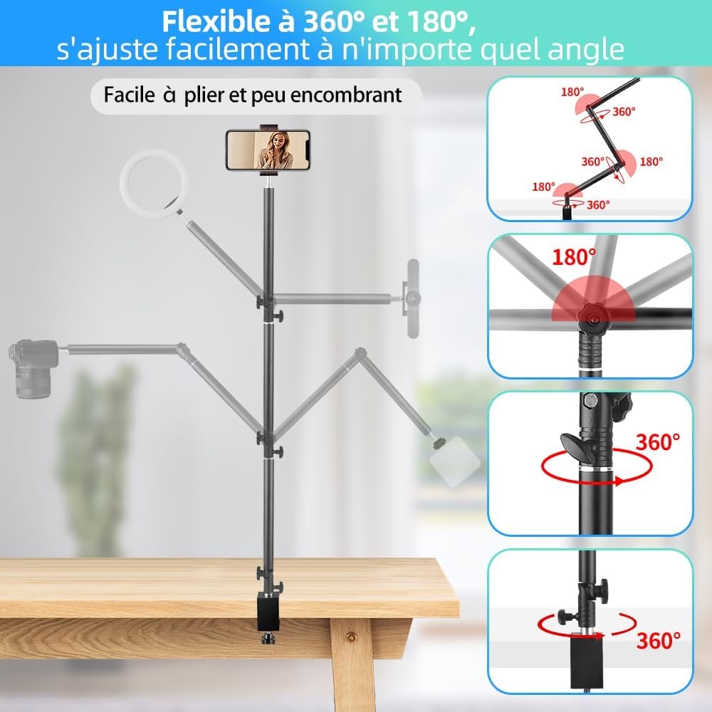 Trépied articulé pour webcam et photo - 32% de remise