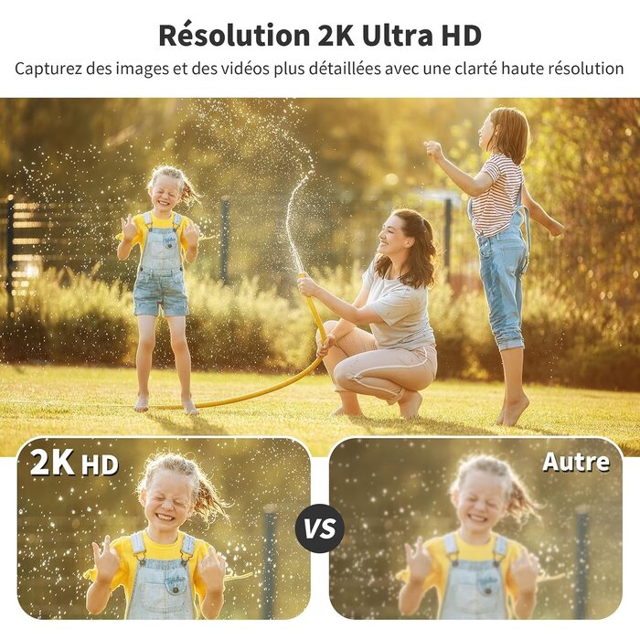 Lot de 2 caméras solaires 2K 360° PTZ sans fil - 34% de remise