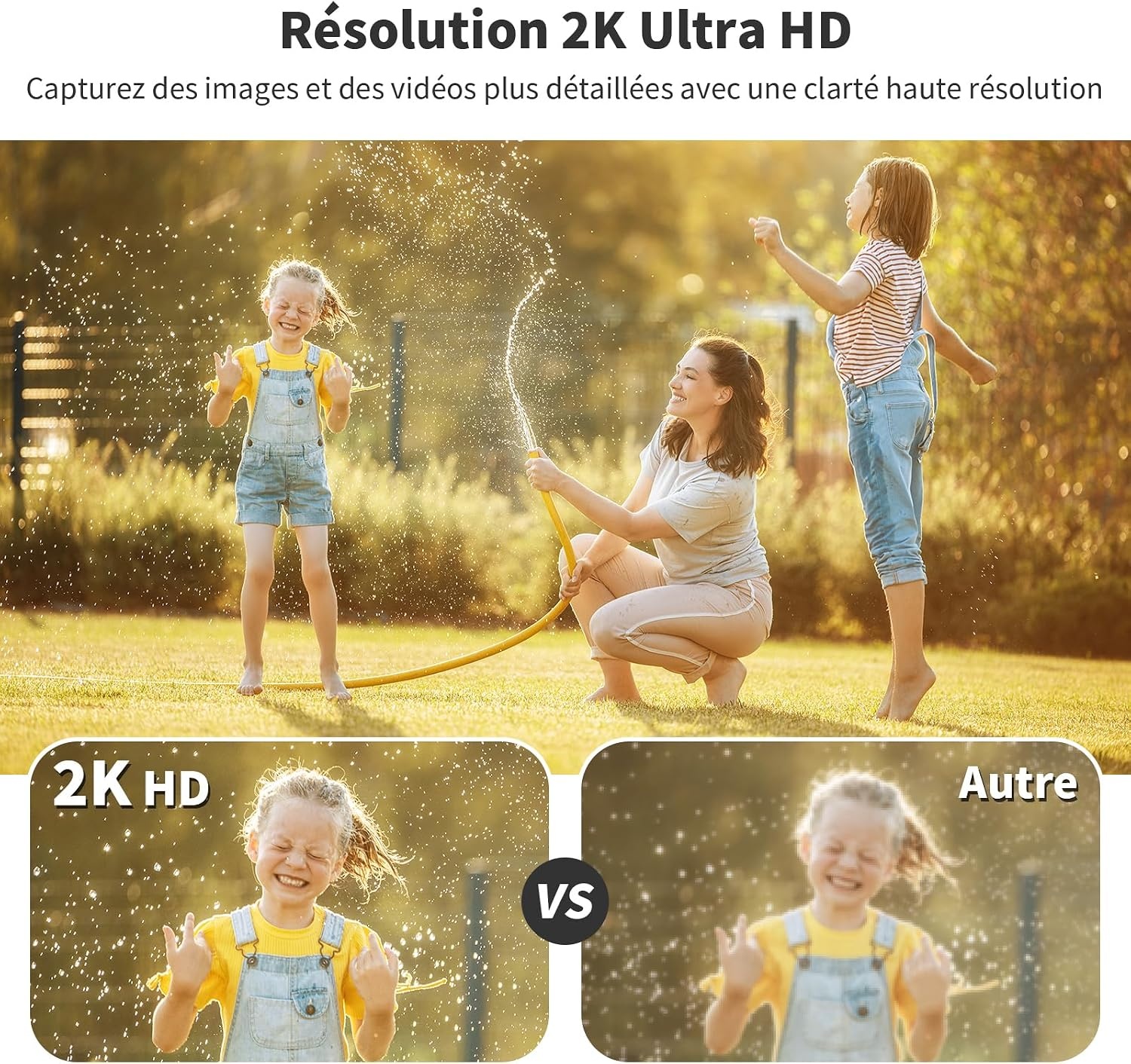 Lot de 2 caméras solaires 2K 360° PTZ sans fil - 34% de remise