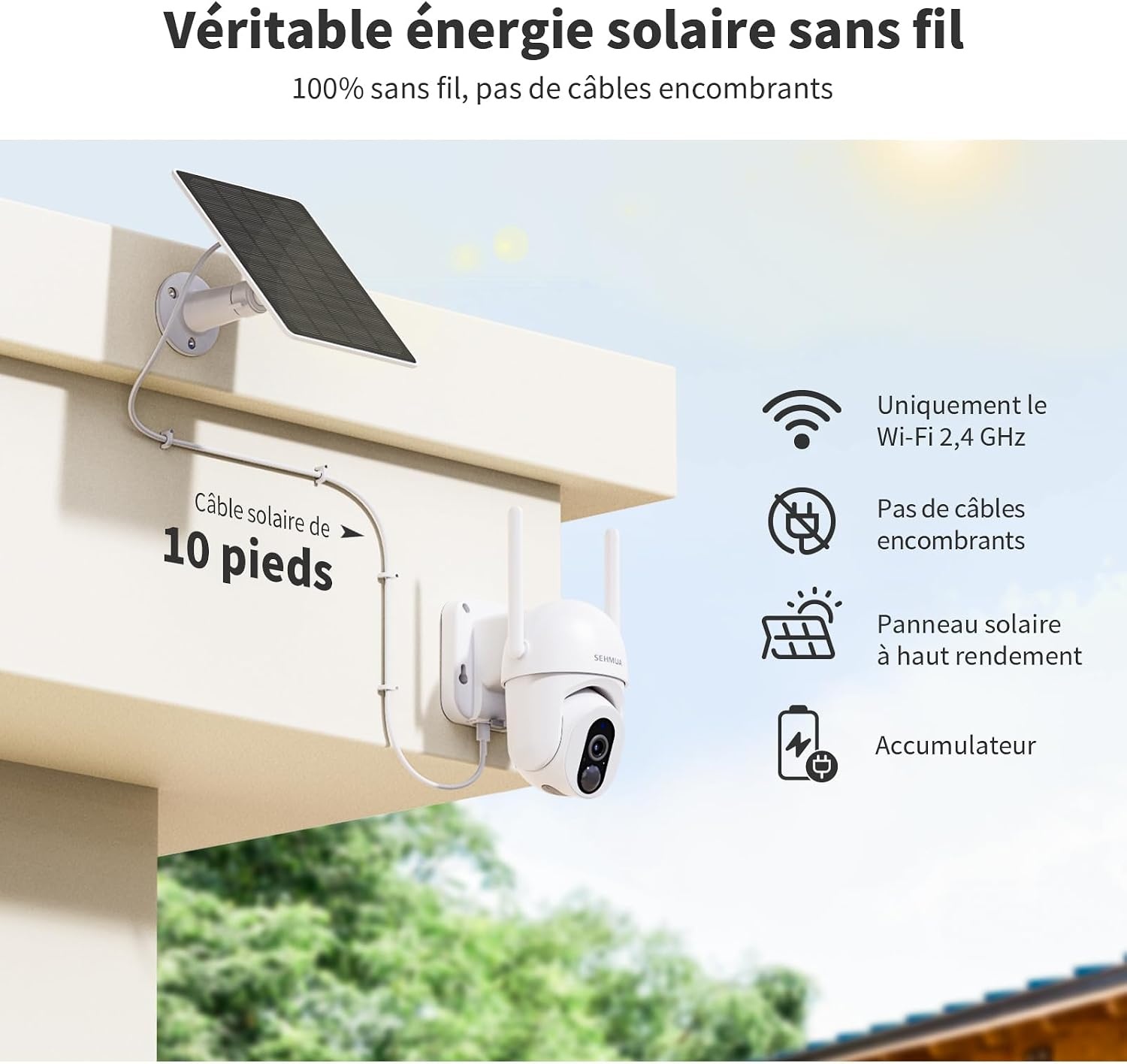 Lot de 2 caméras solaires 2K 360° PTZ sans fil - 34% de remise