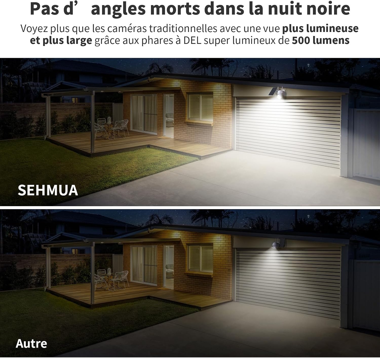 Lot de 2 caméras solaires 2K 360° PTZ sans fil - 34% de remise