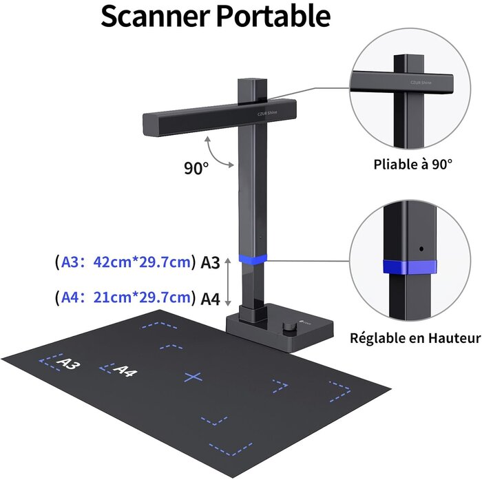 Scanner de documents portable Shine Ultra Pro 24 MP - 35% de remise