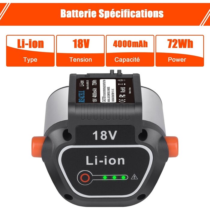 Batterie 18V 4Ah pour outils de jardin - 32% de remise