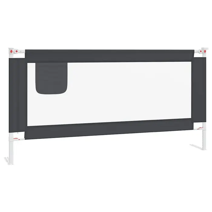 Barrière de lit enfant 180x25 cm - Gris foncé - 33% de remise