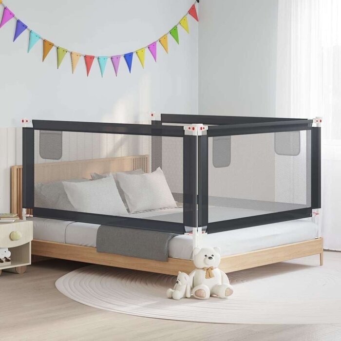 Barrière de lit enfant 180x25 cm - Gris foncé - 33% de remise