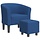 Fauteuil cabriolet avec repose-pieds bleu, 70 x 56 x 68 cm - 35% de remise